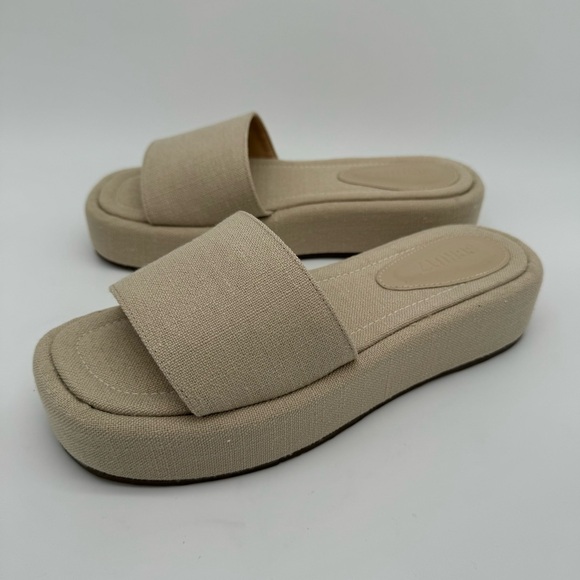 New Schutz Yara Platform Sandals Beige - Picture 1 of 11